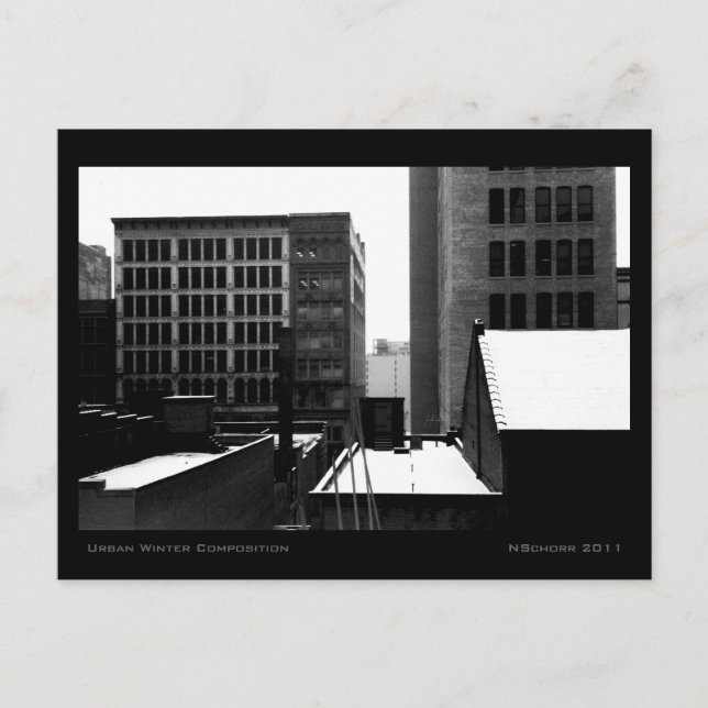 Cartão Postal Composição Urbana de inverno (Frente)