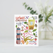 Compostagem Arte Aquarela Lettering Ecológico Reci