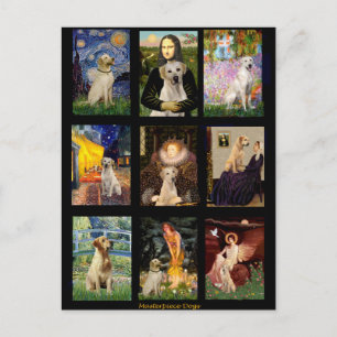 Cartão Postal Composto de Laboratório Amarelo de Arte Familiar