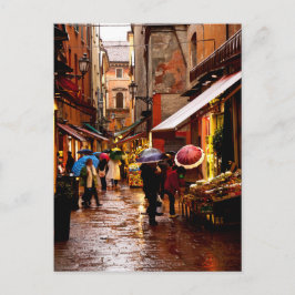 Cartão Postal Comprando na Chuva