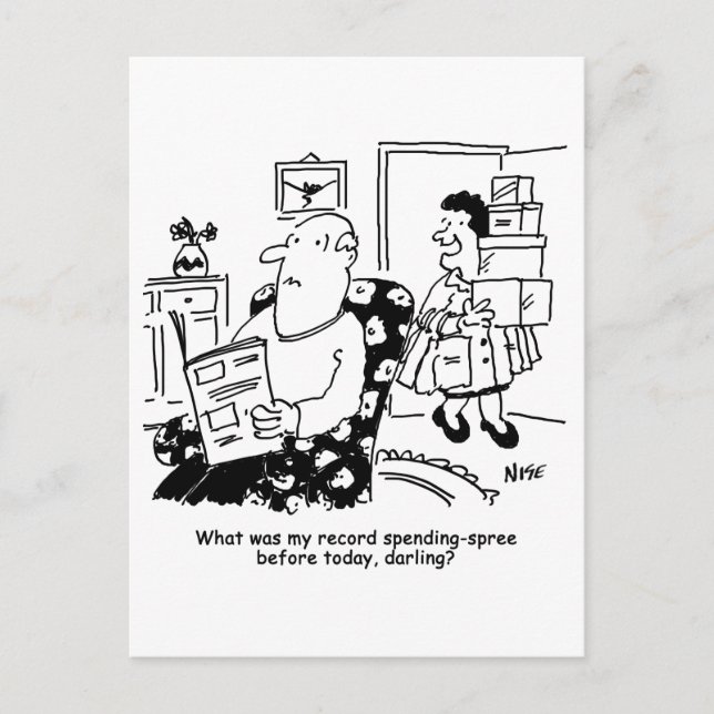 Cartão Postal Comprando Trip. Gasto de Registro. Oversação em Co (Frente)