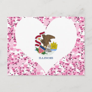 Cartão Postal Comprar Illinois Flag