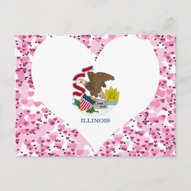 Cartão Postal Comprar Illinois Flag (Frente)