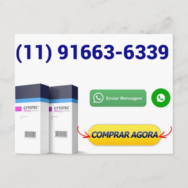 Cartão Postal Comprar Misoprostol NOVO NUMERO(11)  (Frente)