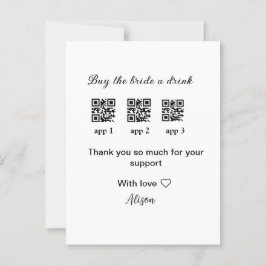 Cartão Postal comprar noiva de uma bebida digitalização obrigado