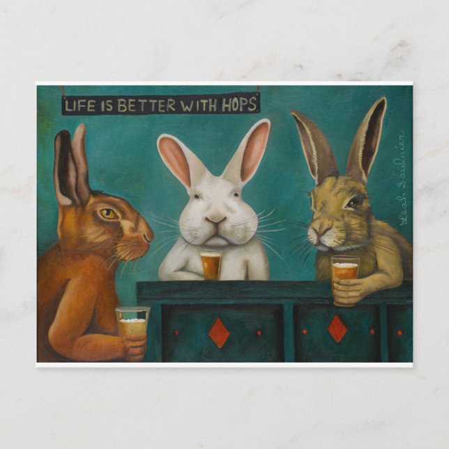 Cartão Postal Compras de bar (Frente)