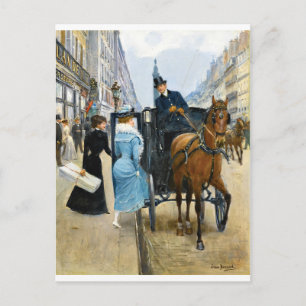 Cartão Postal Compras na Rue de la Paix