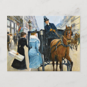 Cartão Postal Compras na Rue de la Paix