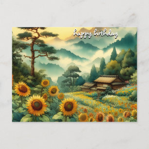 Cartão Postal compre Rosas vintage retrô feliz aniversário giras