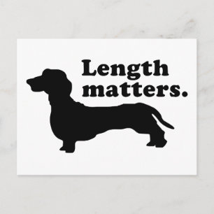 Cartão Postal "Comprimento importa." (Dachshund)