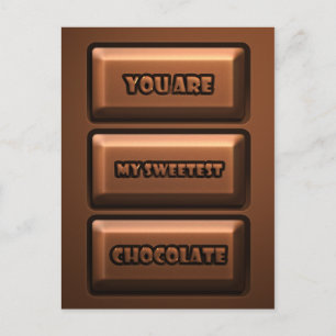 Cartão Postal Comprimido de chocolate