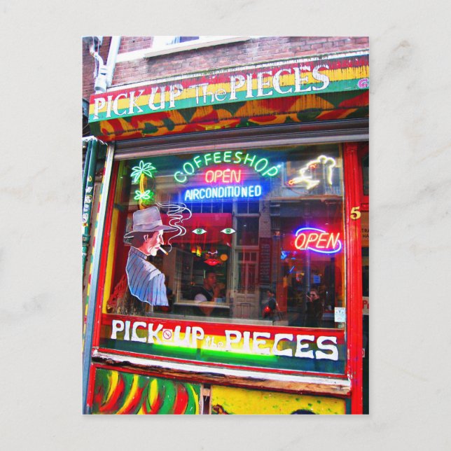 Cartão Postal Compro Café Amsterdã (Frente)