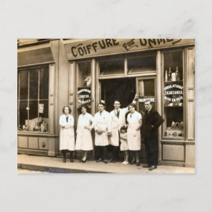 Cartão Postal Compro de cabeleireiros, 1930