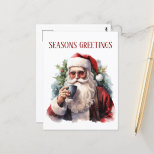Cartão Postal Compro de café de Natal Festivo