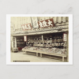 Cartão Postal compro de calçados em Quioto, c.1890 (foto colorid