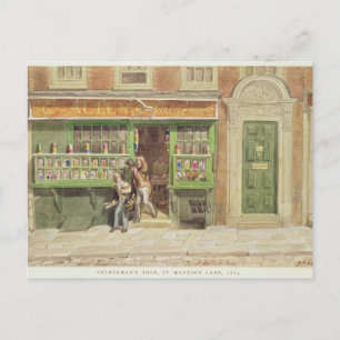 Cartão Postal Compro de Colorman, Rua Martin's Lane, 1829