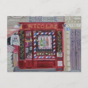 Cartão Postal Compro de vinhos de Paris