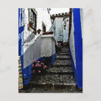 Cartão Postal Compro e etapas nos Obidos Portugal