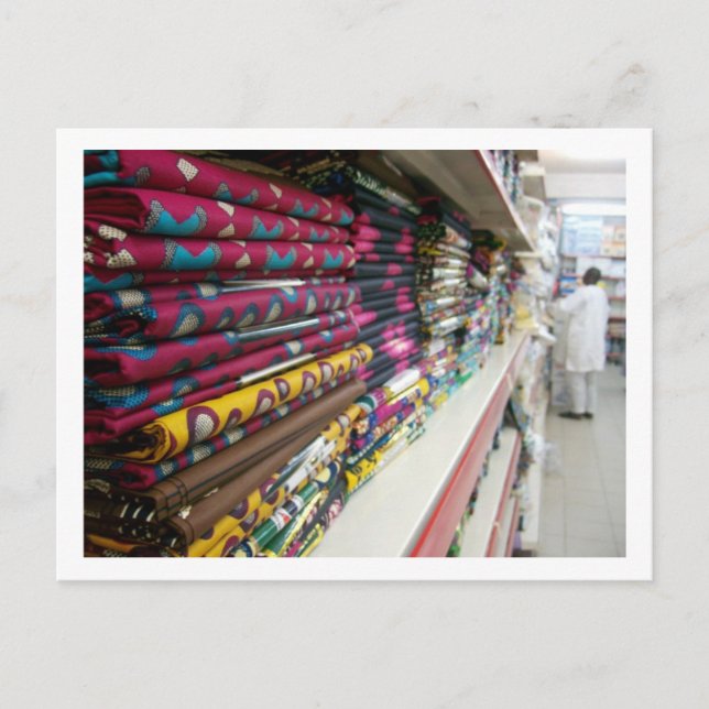 Cartão Postal Compro têxtil, Abuja (Frente)