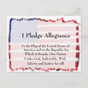 Cartão Postal Compromisso De Lealdade E Bandeira