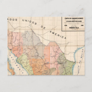 Cartão Postal (Comunicação) Mapa do México