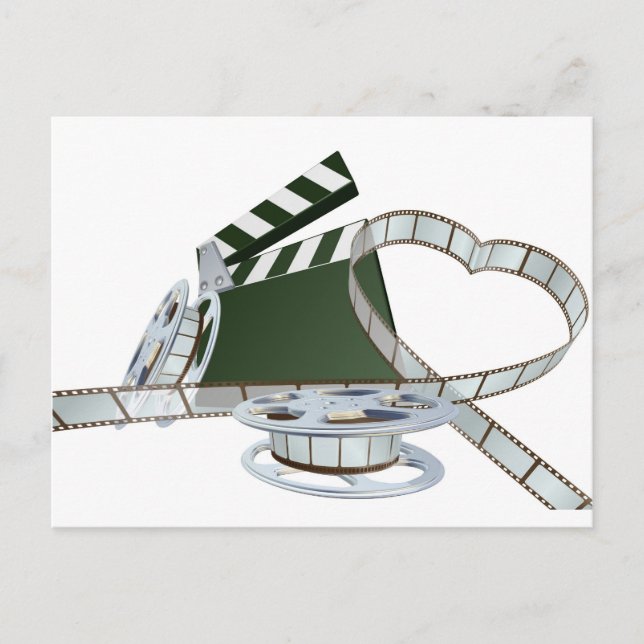 Cartão Postal Conceito de amante de cinema (Frente)