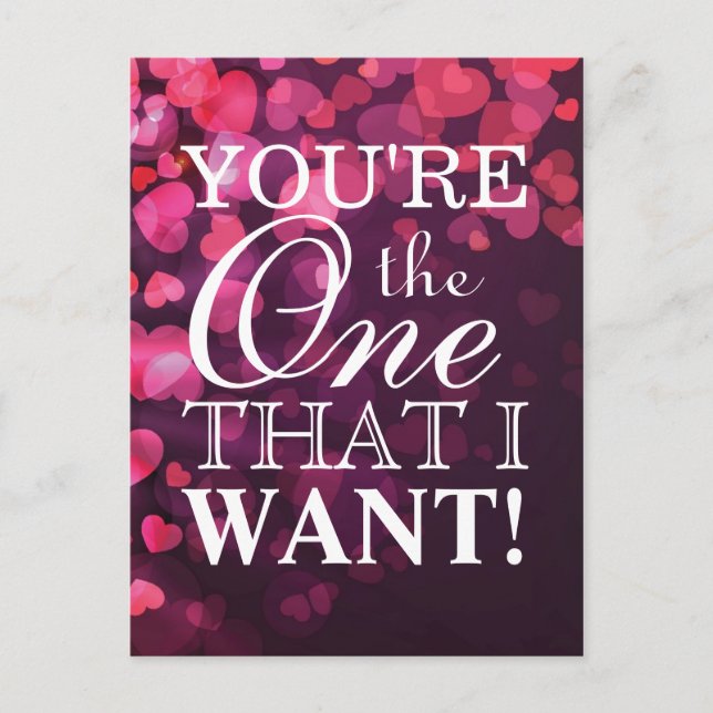 Cartão Postal Conceito de Amor com Corações (Frente)