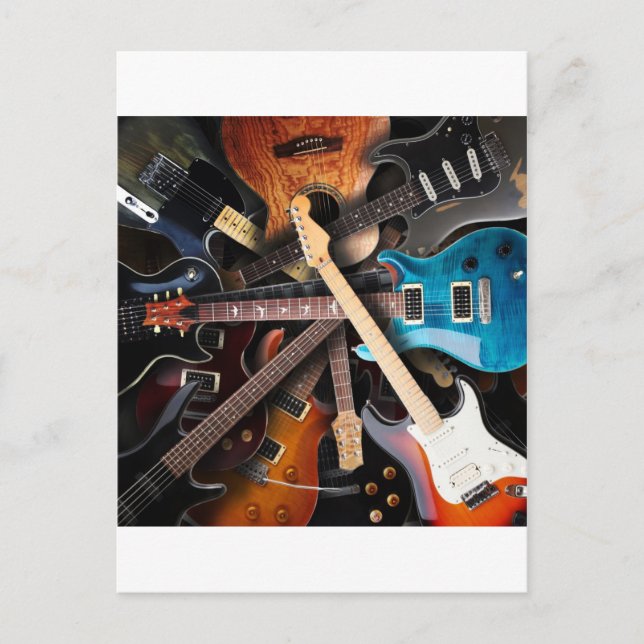 Cartão Postal Conceito de Guitarras Elétricas (Frente)