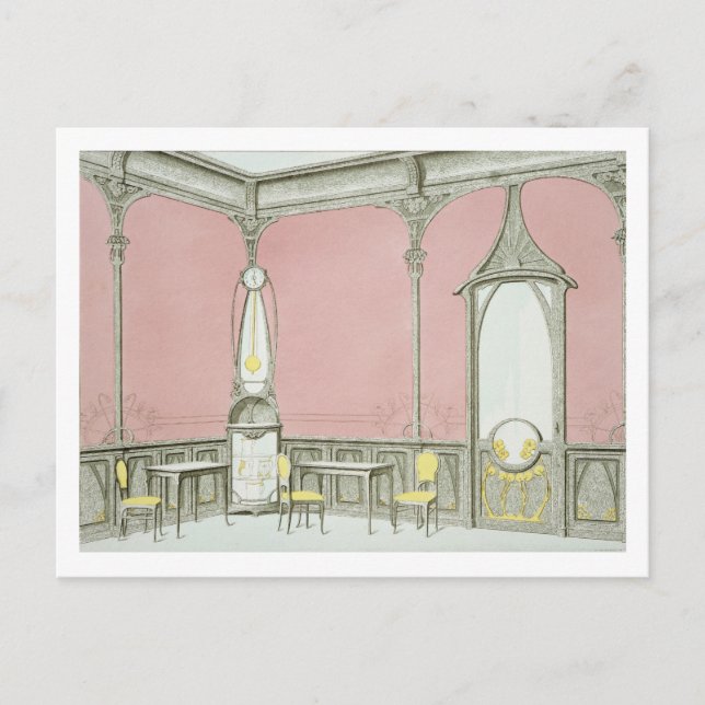 Cartão Postal Concepção interior para uma brasserie, ilustração  (Frente)