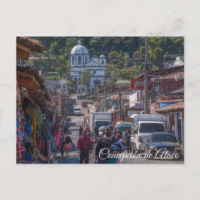Cartão Postal Concepción de Ataco, El Salvador (Frente)