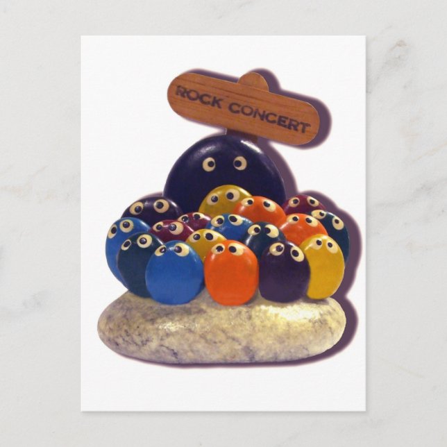 CARTÃO POSTAL CONCERTO DE PEDRA DE ESTIMAÇÃO KITSCH ENGRAÇADO AN (Frente)
