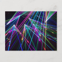 Cartão Postal concerto ou clube de música para lâmpadas laser
