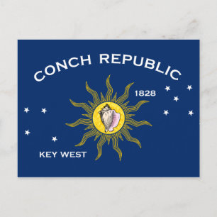 Cartão Postal Conch Republic Flag Key West Florida