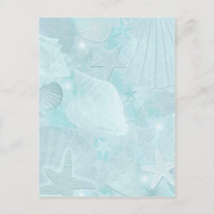 Cartão Postal Conchas de mar sutis Arte Gráfica