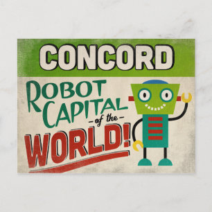 Cartão Postal Concord California Robot - Funny Vintage