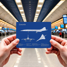 Cartão Postal Concorde - Planos de desenho do avião ABD