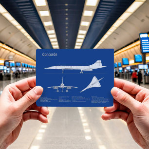 Cartão Postal Concorde - Planos de desenho do avião ABD