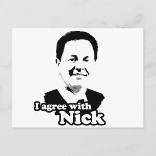 Cartão Postal Concordo com Nick