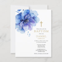 Concurso de Batismo Floral com Cor Azul Dusty
