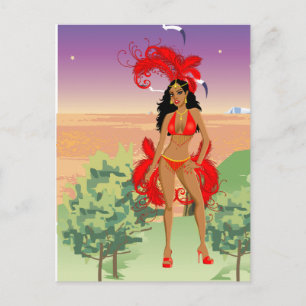 Cartão Postal Concurso de Carnaval, Halloween ou Beleza