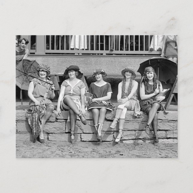 Cartão Postal Concurso de Fantasias de Praia, 1921 (Frente)