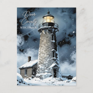Cartão Postal Condado de Door, Wisconsin   Poema de Inverno