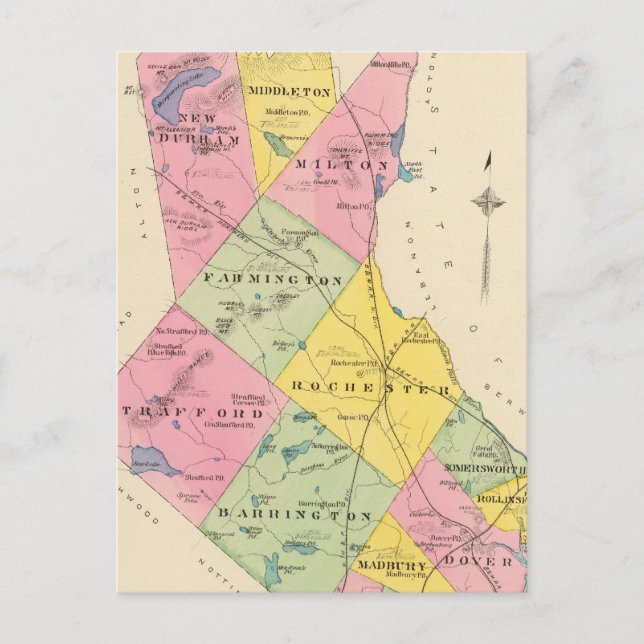 Cartão Postal Condado de Strallow, NH (Frente)