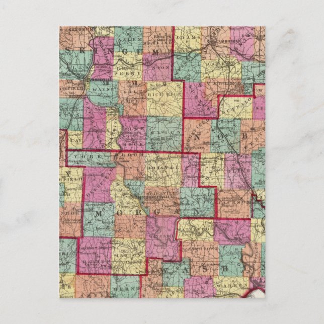 Cartão Postal Condados de Ohio (Frente)