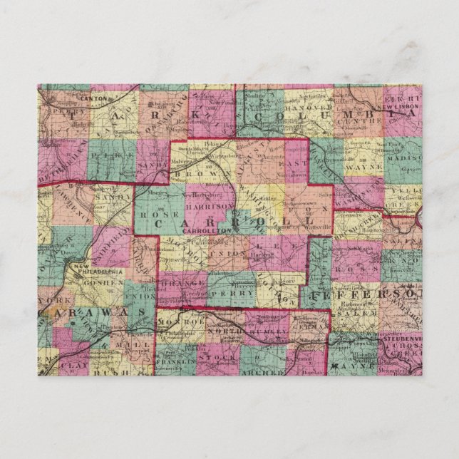 Cartão Postal Condados Stark e Tuscarawas (Frente)