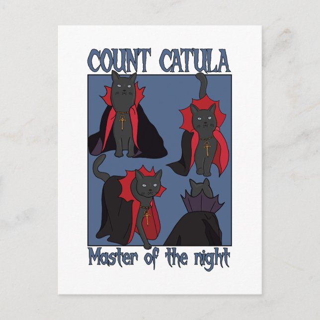 Cartão Postal Conde Catula Mestre da Noite (Frente)