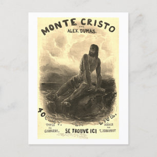 Cartão Postal Conde de Monte Cristo - vintage