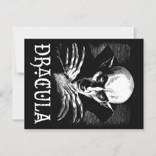 Cartão Postal Conde Dracula Halloween Vampiro