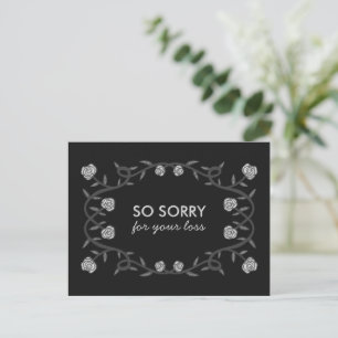 Cartão Postal CONDOLÊNCIAS Desculpe pela perda do seu Rosa da im