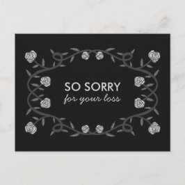 Cartão Postal CONDOLÊNCIAS Desculpe pela perda do seu Rosa da im